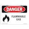 Signmission OSHA Danger Sign, 7" Height, 10" Width, Rigid Plastic, Flammable Gas, Landscape, L-1233 OS-DS-P-710-L-1233 - alternate 1